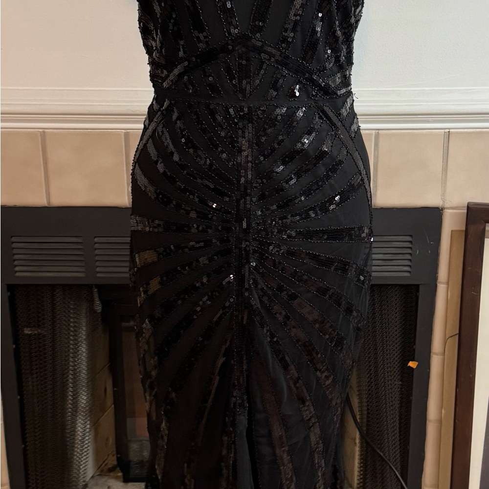NEW Fundaisy Beaded Black Flapper Dress